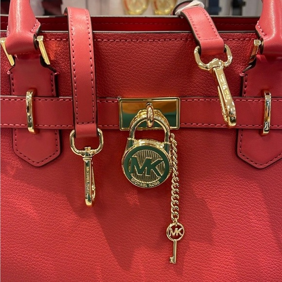 Michael Kors Hamilton Medium Leather Satchel NWT - Picture 12 of 14